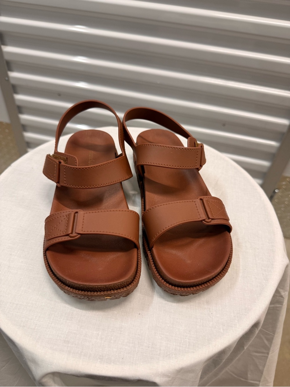 Women's Tan Adjustable Strap Sandals